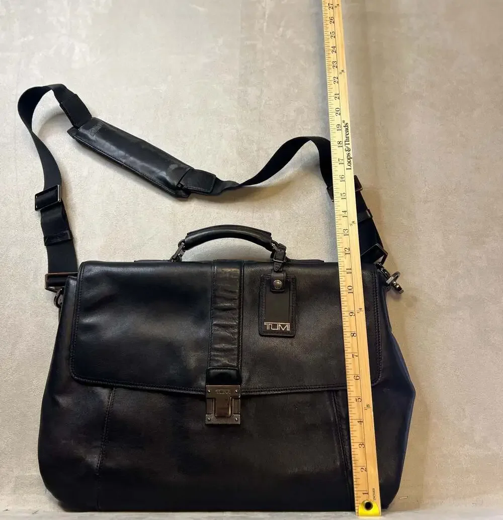 Vtg Tumi Beacon Hill Irving Slim Leather Briefcase 68541D